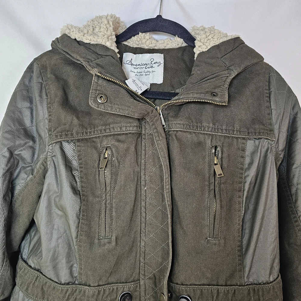 American Rag Green Utility Jacket‎ Durable Cotton Canvas Size M - Picture 4 of 10